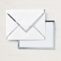 Silver Foil-Edged Cards & Envelopes