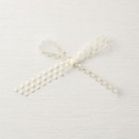 Very Vanilla 5/8" (1.6 Cm) Polka Dot Tulle Ribbon