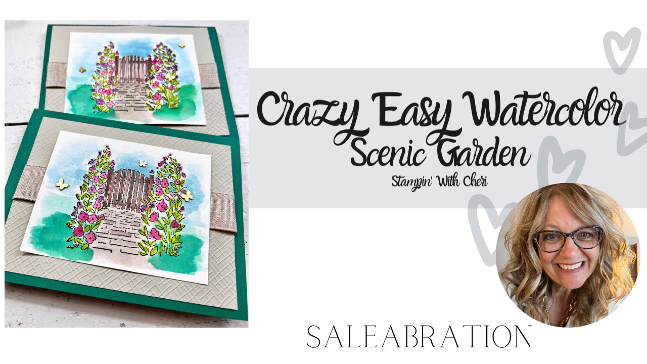 CRAZY EASY Watercolor W/ Stampin Up Scenic Garden & Water Painters