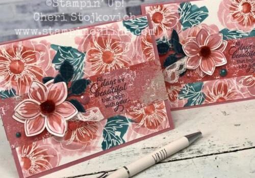 Artistic floral cards with inspirational message