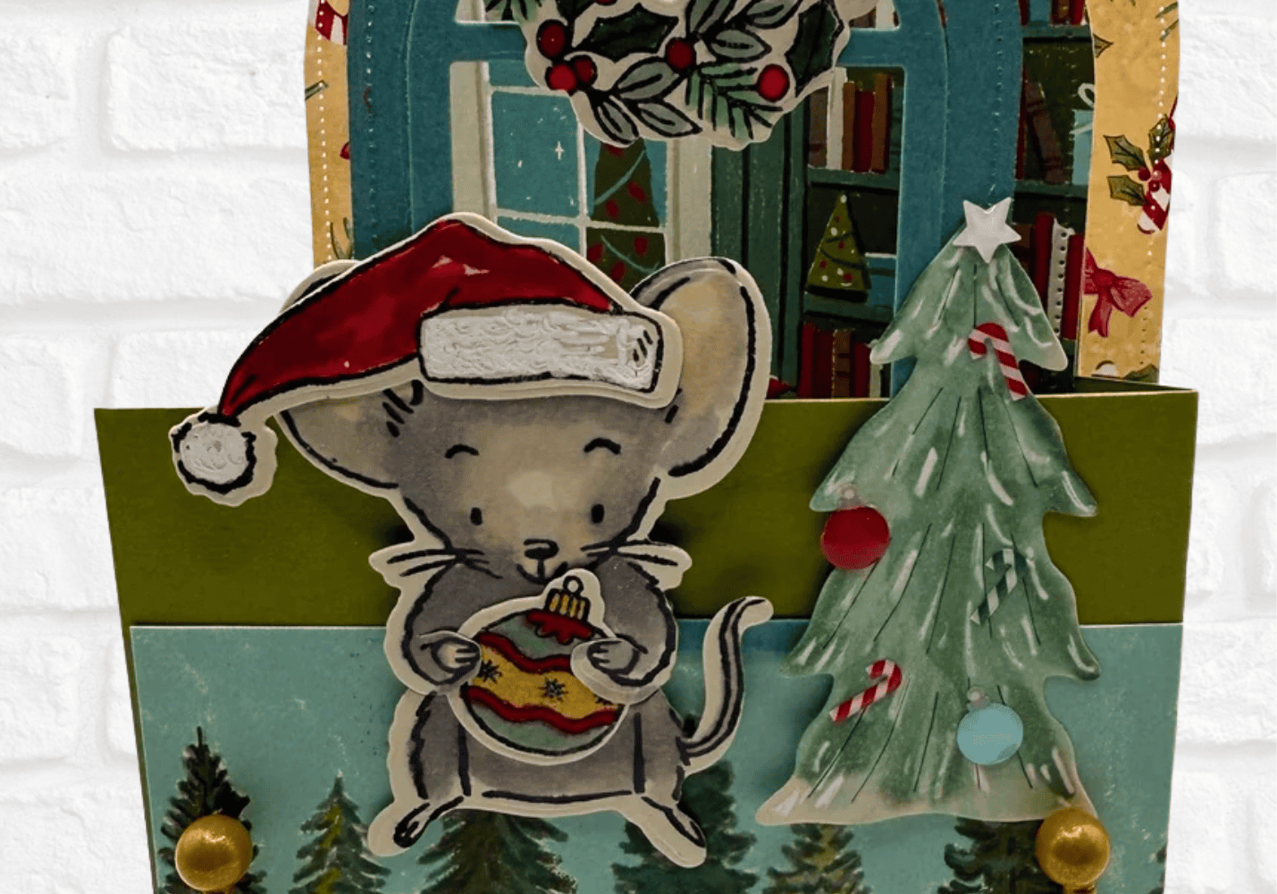 Stampin Up Arched Trifold Christmas Mice